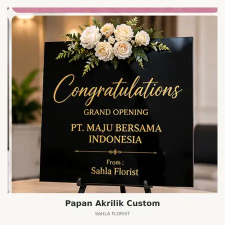 Papan Bunga Akrilik Lengkong